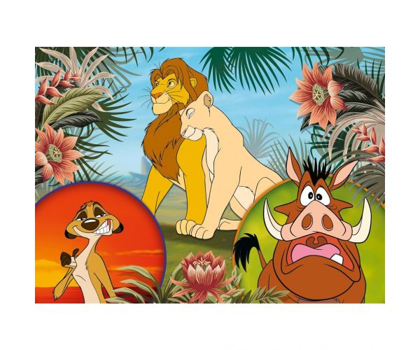 Oroszlánkirály 2 az 1-ben 24db-os Eco mini puzzle és színező 35x25cm - Lisciani