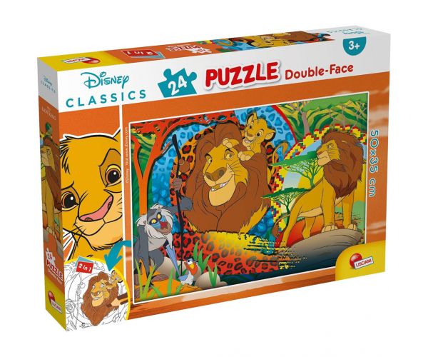 Oroszlánkirály 2 az 1-ben 24db-os puzzle és színező 50x35cm - Lisciani