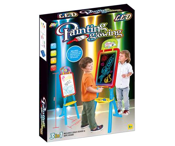 LED háttérvilágítású multifunkciós 3 az 1-ben rajztábla fiús színben