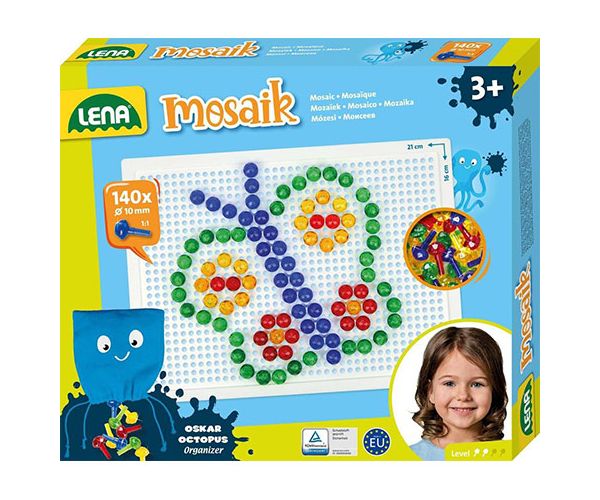 LENA: Mosaik Átlátszó pötyi kreatív szett 10mm 140db-os