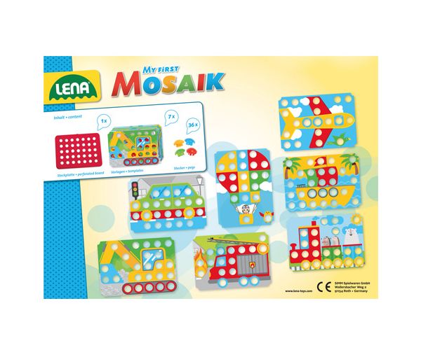 LENA: Mosaik Első pötyim játékszett - Járművek