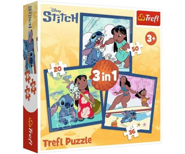 Lilo és Stitch - 3 az 1-ben 20-36-50db-os puzzle - Trefl
