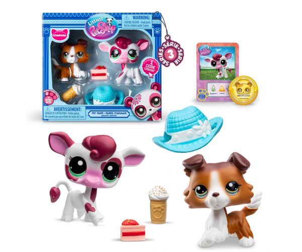 Littlest Pet Shop: Dupla kisállat figura csomag S3 többféle változatban 1db