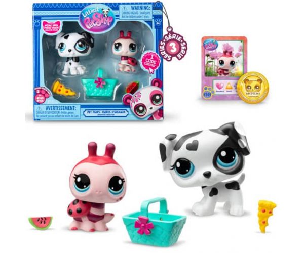 Littlest Pet Shop: Dupla kisállat figura csomag S3 többféle változatban 1db