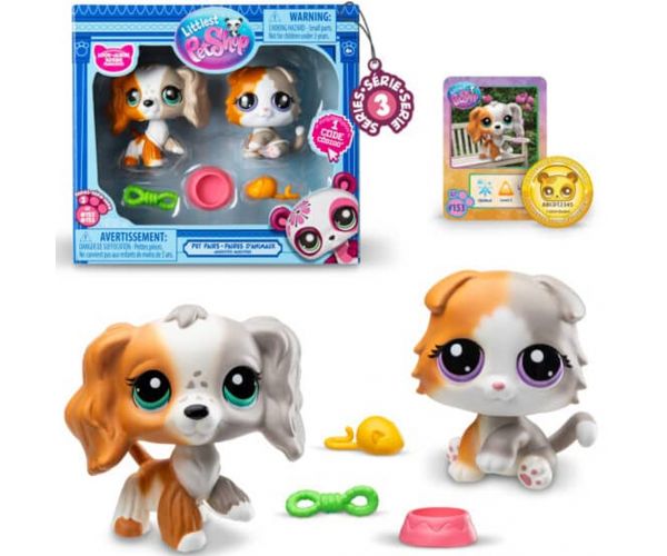 Littlest Pet Shop: Dupla kisállat figura csomag S3 többféle változatban 1db