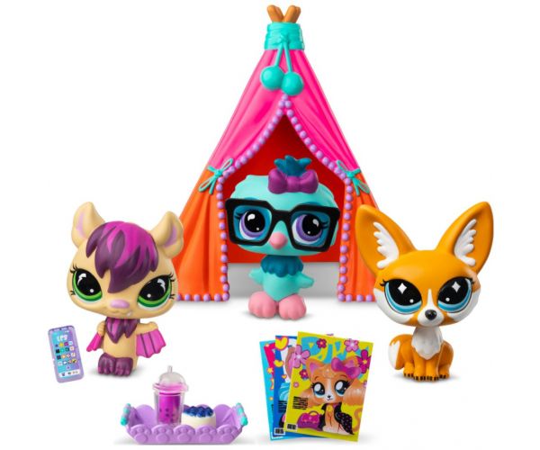 Littlest Pet Shop: Pizsama party 3db játékszett figurával