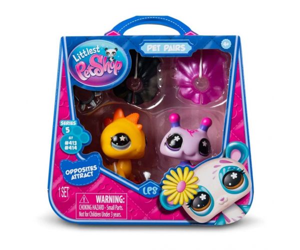 Littlest Pet Shop: Dupla kisállat figura csomag S5 - Méhecske és Leguán