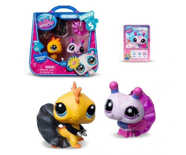 Littlest Pet Shop: Dupla kisállat figura csomag S5 - Méhecske és Leguán