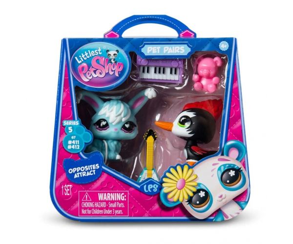 Littlest Pet Shop: Dupla kisállat figura csomag S5 - Harkály és Nyúl