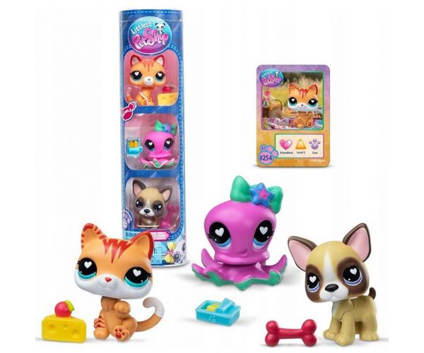 Littlest Pet Shop: Cica, polip, kutyus 3db-os figura csomag 4. széria