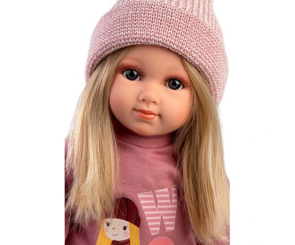 Llorens: Elena 35cm-es baba rózsaszín szettben
