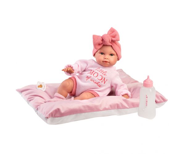 Llorens: Olivia 38cm-es síró baba párnával