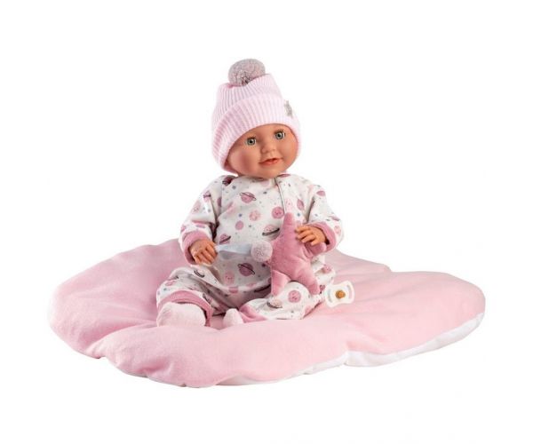 Llorens: Heidi 42cm-es síró baba cumival és puha párnával