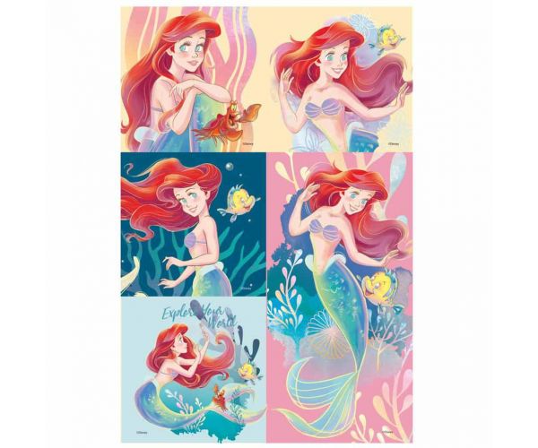 Luna: Disney Hercegnők - Ariel írószer szett PVC táskában