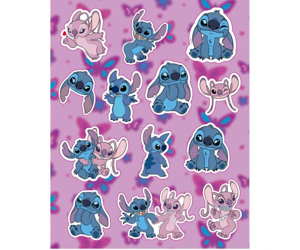 Luna: Disney Stitch Art Set színező 6 darab filctollal és matricákkal