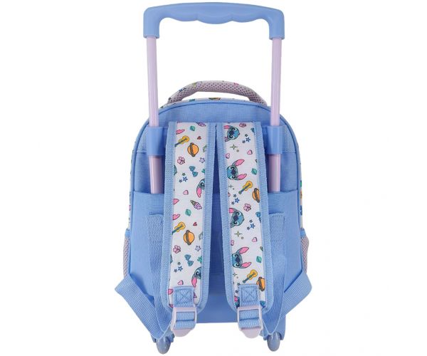 Luna: Disney Stitch 2 rekeszes gurulós ovis hátizsák 27x10x31 cm