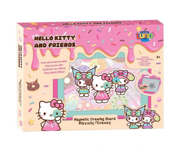 Luna: Hello Kitty letörölhető mágneses rajztábla 38×28×3cm