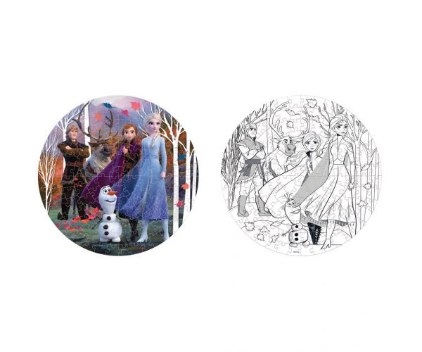 Luna: Jégvarázs 2 - 2 az 1-ben 150db-os kerek színezhető puzzle