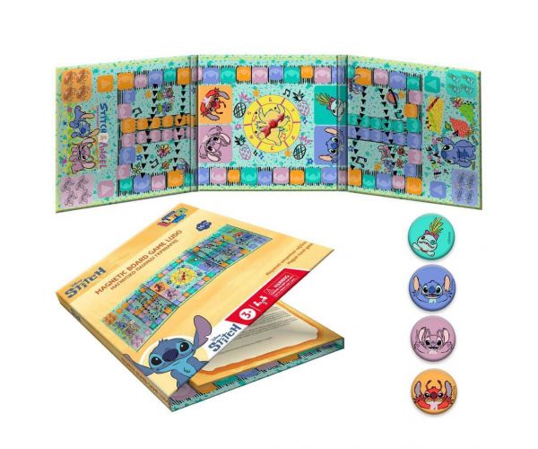 Luna: Mágneses összecsukható Ki nevet a végén? társasjáték Disney Stitch szereplőkkel