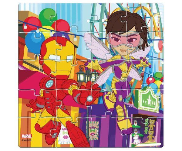 Luna: Spidey és barátai mintás 3x20db-os mágneses puzzle