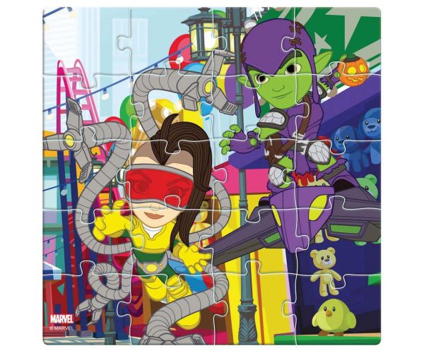 Luna: Spidey és barátai mintás 3x20db-os mágneses puzzle