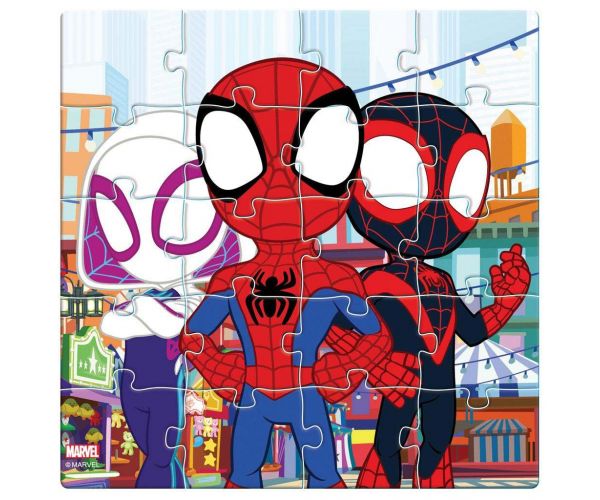Luna: Spidey és barátai mintás 3x20db-os mágneses puzzle