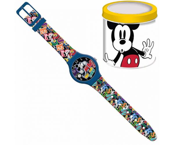 Luna: Mickey egér analóg karóra fém díszdobozban