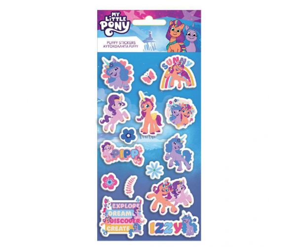 Luna: Én kicsi pónim 3D pufi matrica szett 10x22cm-es íven