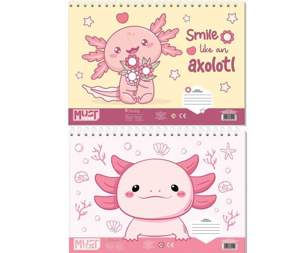 Luna: Must Axolotl vázlatfüzet A4 30lapos többféle változatban