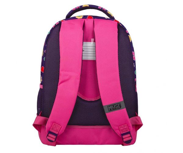 Luna: Must Team Disney Minnie egeres lekerekített 3 rekeszes iskolatáska, hátizsák 32x18x43cm