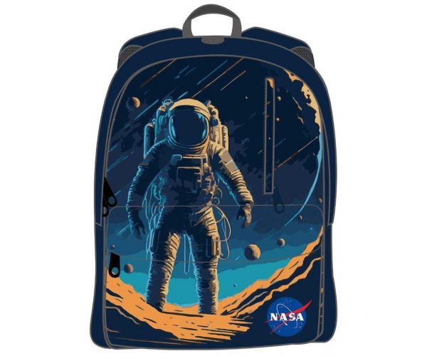 Luna: Must Team NASA lekerekített iskolatáska, hátizsák 32x17x42cm