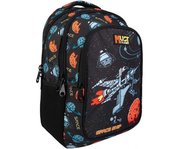 Luna: Must Team Xpression űrhajós 3 rekeszes iskolatáska, hátizsák 32x18x43cm