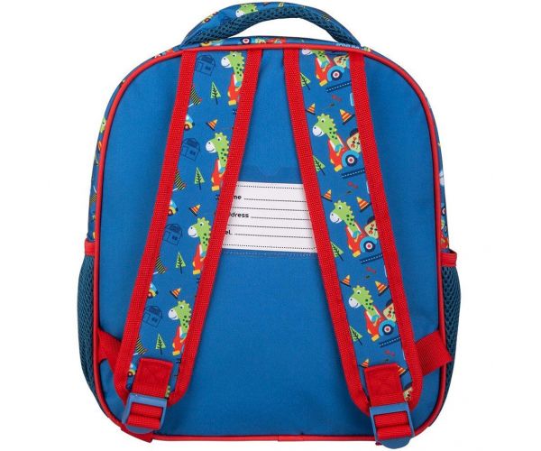 Luna: Must Team dinós lekerekített 2 rekeszes ovis hátizsák 27x10x31cm