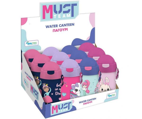 Luna: Must Team kulacs lányos mintával többféle változatban 500ml 1db