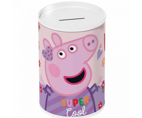 Luna: Peppa malac henger alakú fém persely 10x15cm