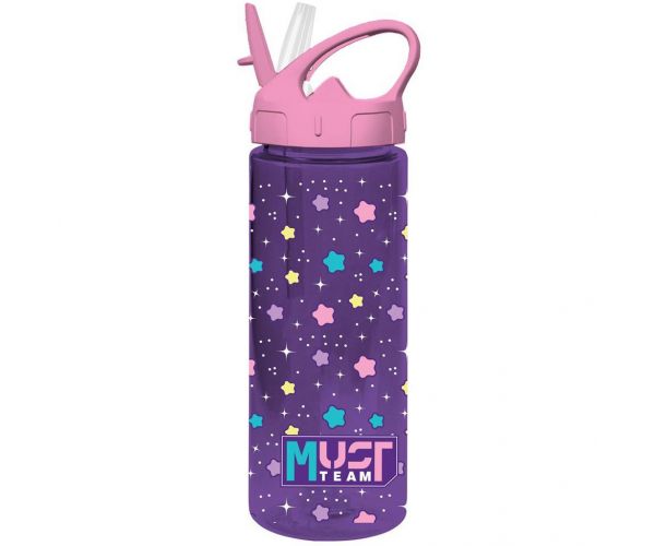 Luna: Must Team mintás műanyag kulacs szívószállal többféle változatban 500ml 1db