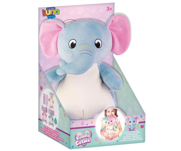 Luna: Cuddly Cuties színezhető plüss elefánt