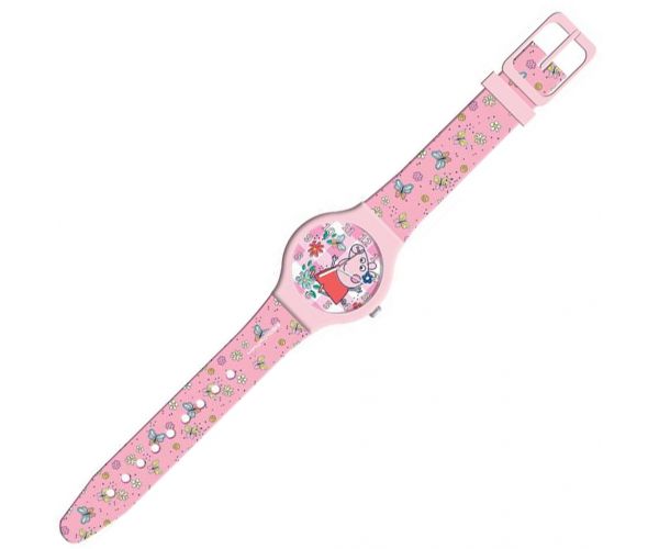 Luna: Peppa malac rózsaszín analóg karóra fém díszdobozban
