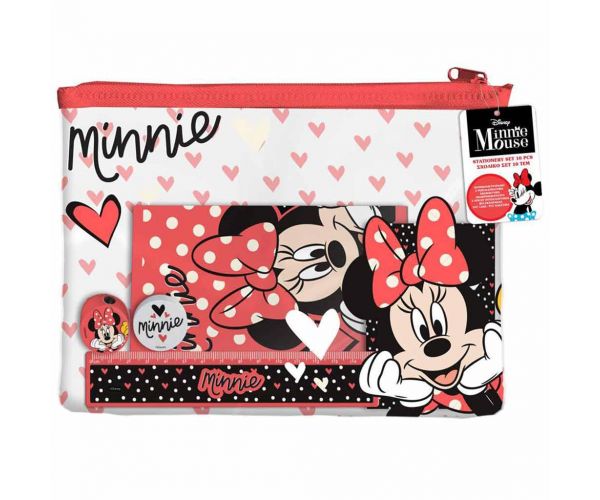 Luna: Minnie egér írószer szett PVC táskában