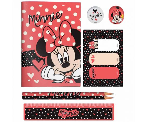 Luna: Minnie egér írószer szett PVC táskában