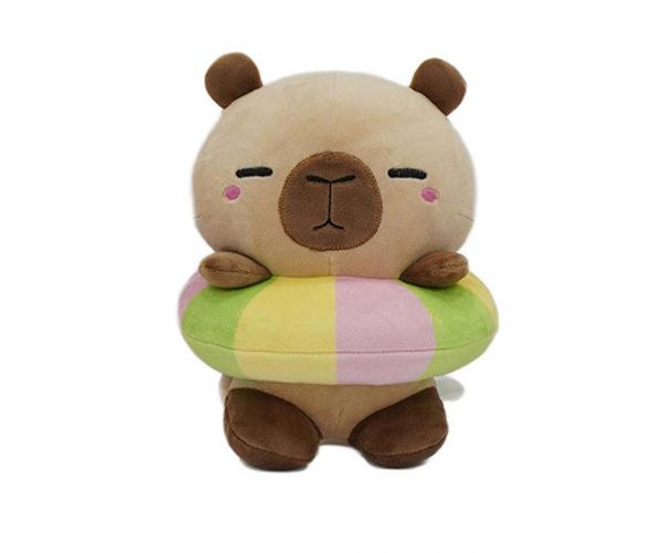 Luna: Squishcuties Capybara plüss színes fánkban 21cm
