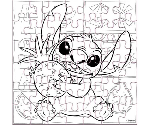 Luna: Stitch 42db-os színezhető puzzle