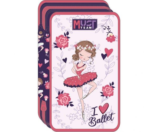 Luna: I Love Ballet 3 szintes töltött tolltartó