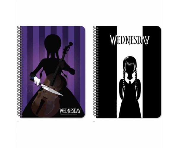 Luna: Wednesday vonalas spirál füzet A/4 60oldalas kétféle változatban 1db