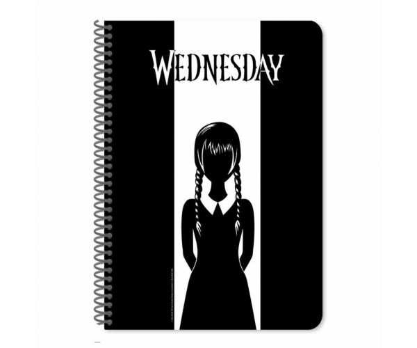 Luna: Wednesday vonalas spirál füzet A/4 60oldalas kétféle változatban 1db