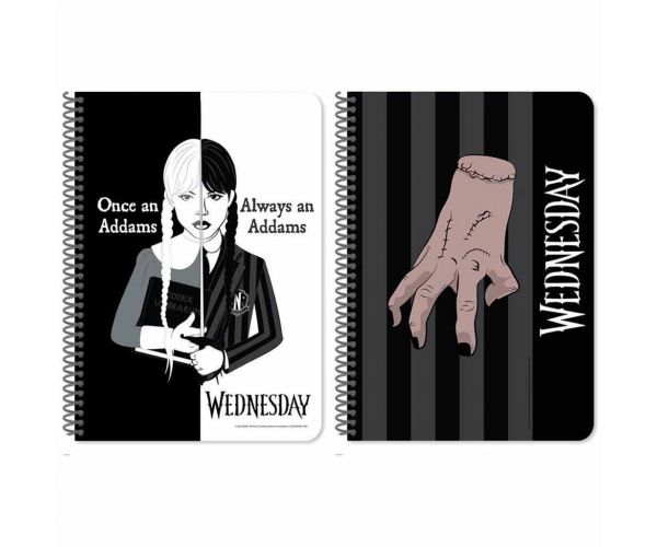 Luna: Wednesday vonalas spirál füzet A/5 60oldalas kétféle változatban 1db
