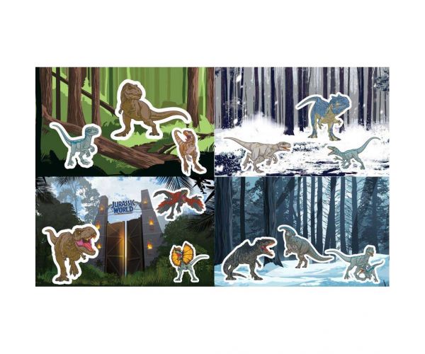 Luna: Jurassic World matrica szett 140db matricával és 4db háttérképpel