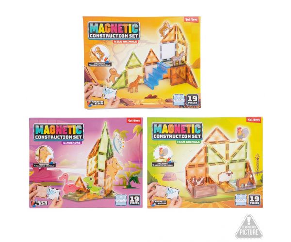 Magnetic Mágneses állatos építőkészlet 19db-os többféle 1db