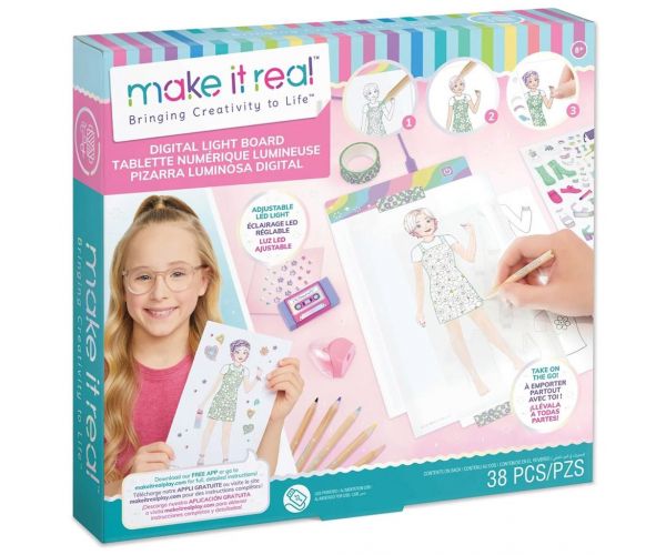 Make It Real: Divattervező kreatív tábla LED világítással és sablonokkal