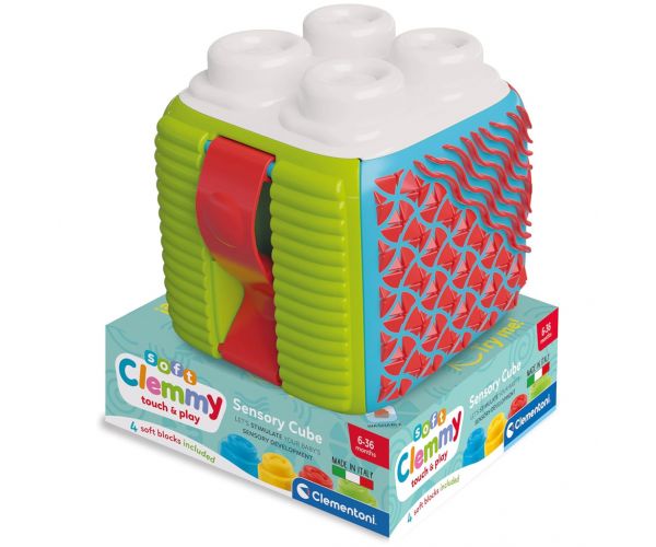 Készségfejlesztő puha kocka bébijáték - Clementoni